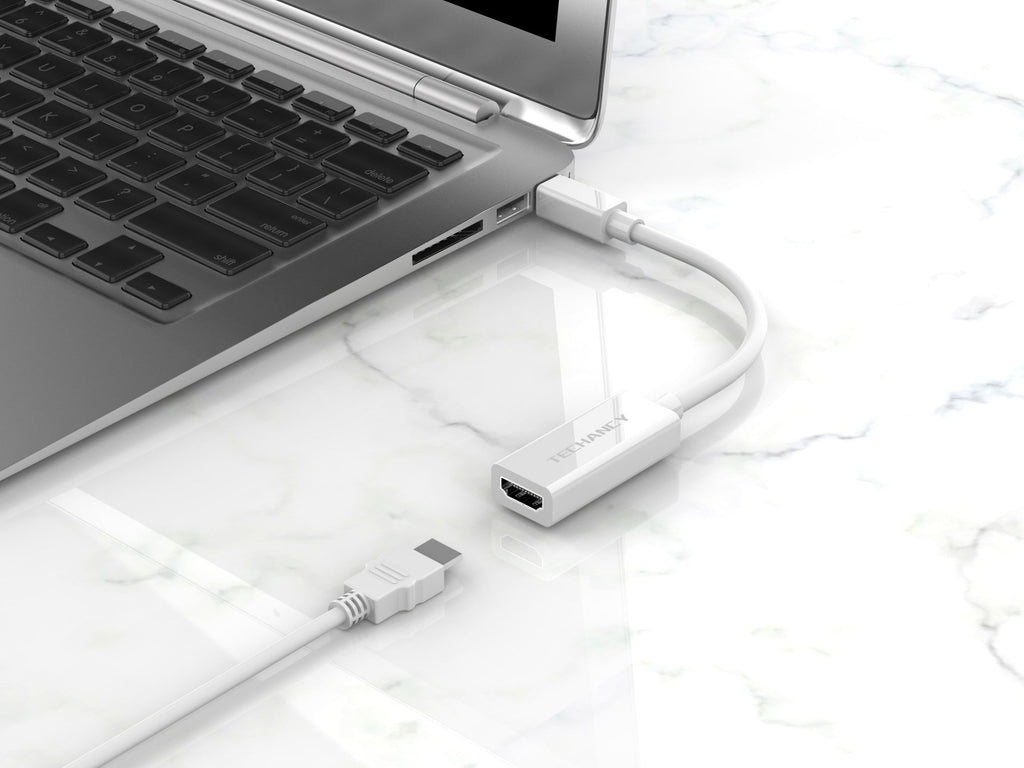 Adaptador de vídeo Techancy Mini DP para HDTV, TL7337, transmissão 2K HD, branco